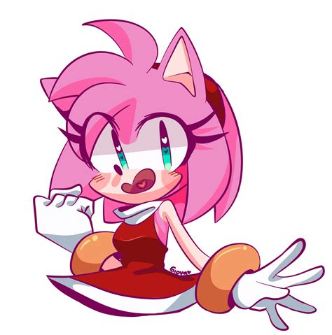 The two were featured together in. . Amy rose fan art